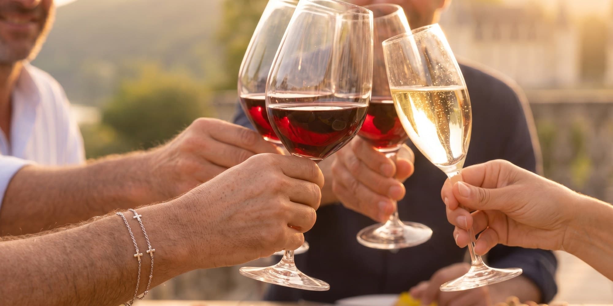 Les verres de la gamme, à table
