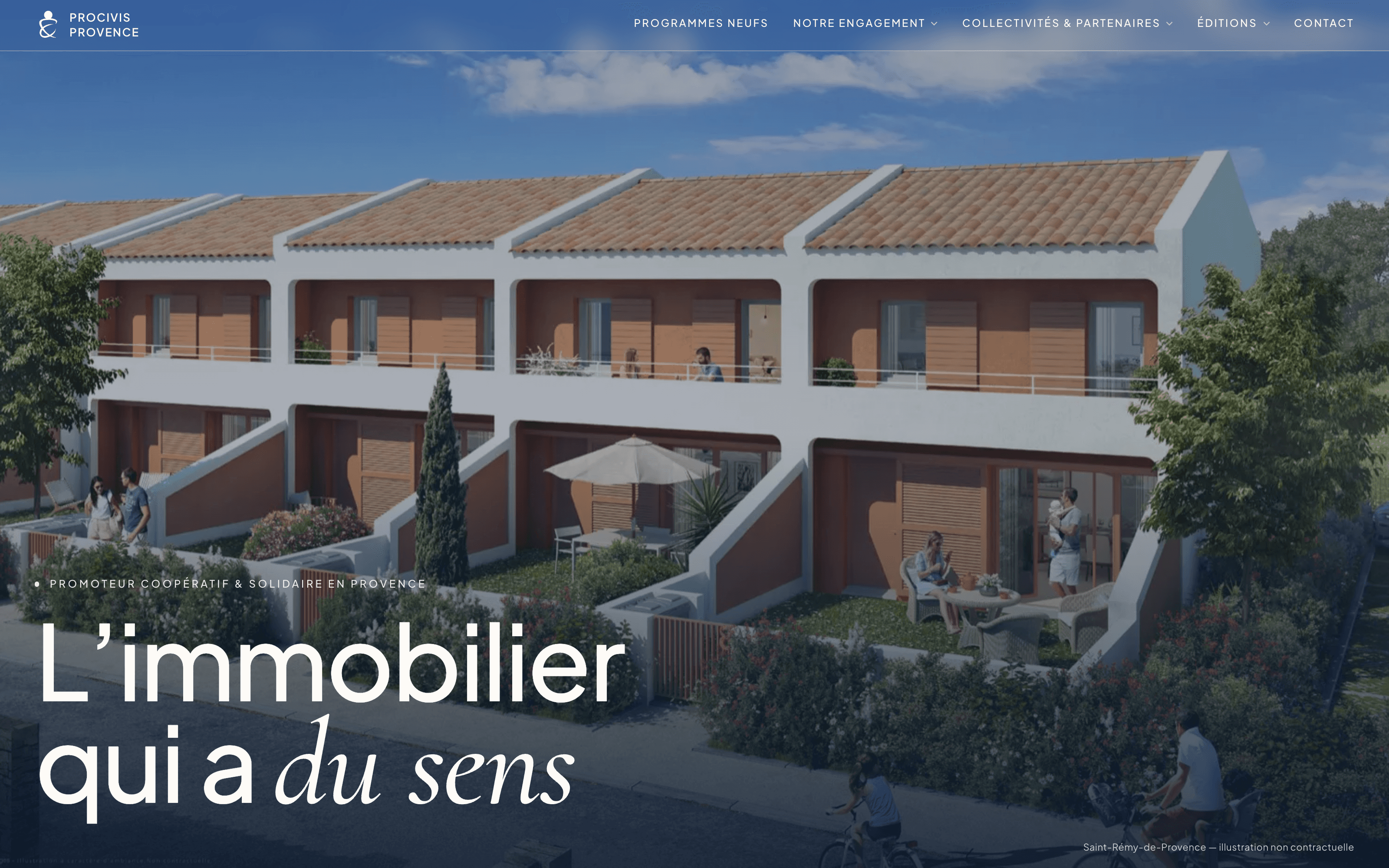 Page d'accueil du site Procivis Provence